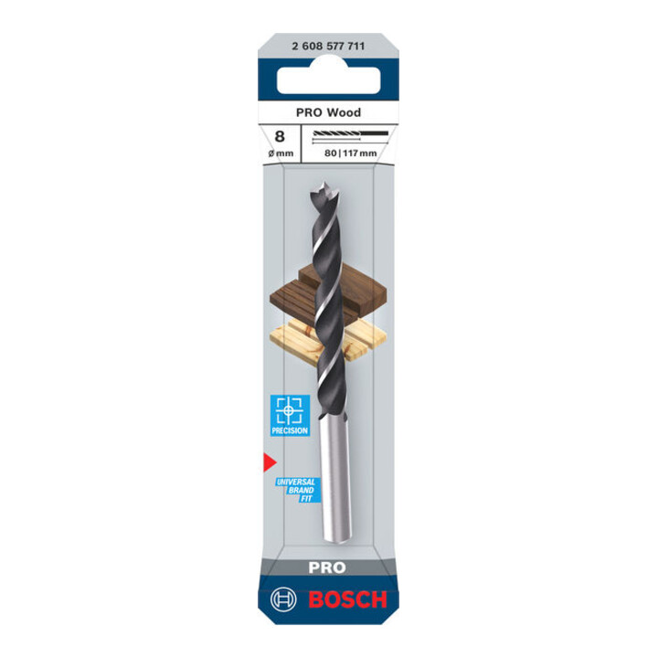 Bosch PRO Foret hélicoïdal bois, 8x80x117 mm