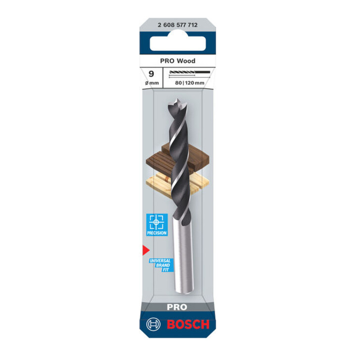 Bosch PRO Foret hélicoïdal bois, 9x80x120 mm