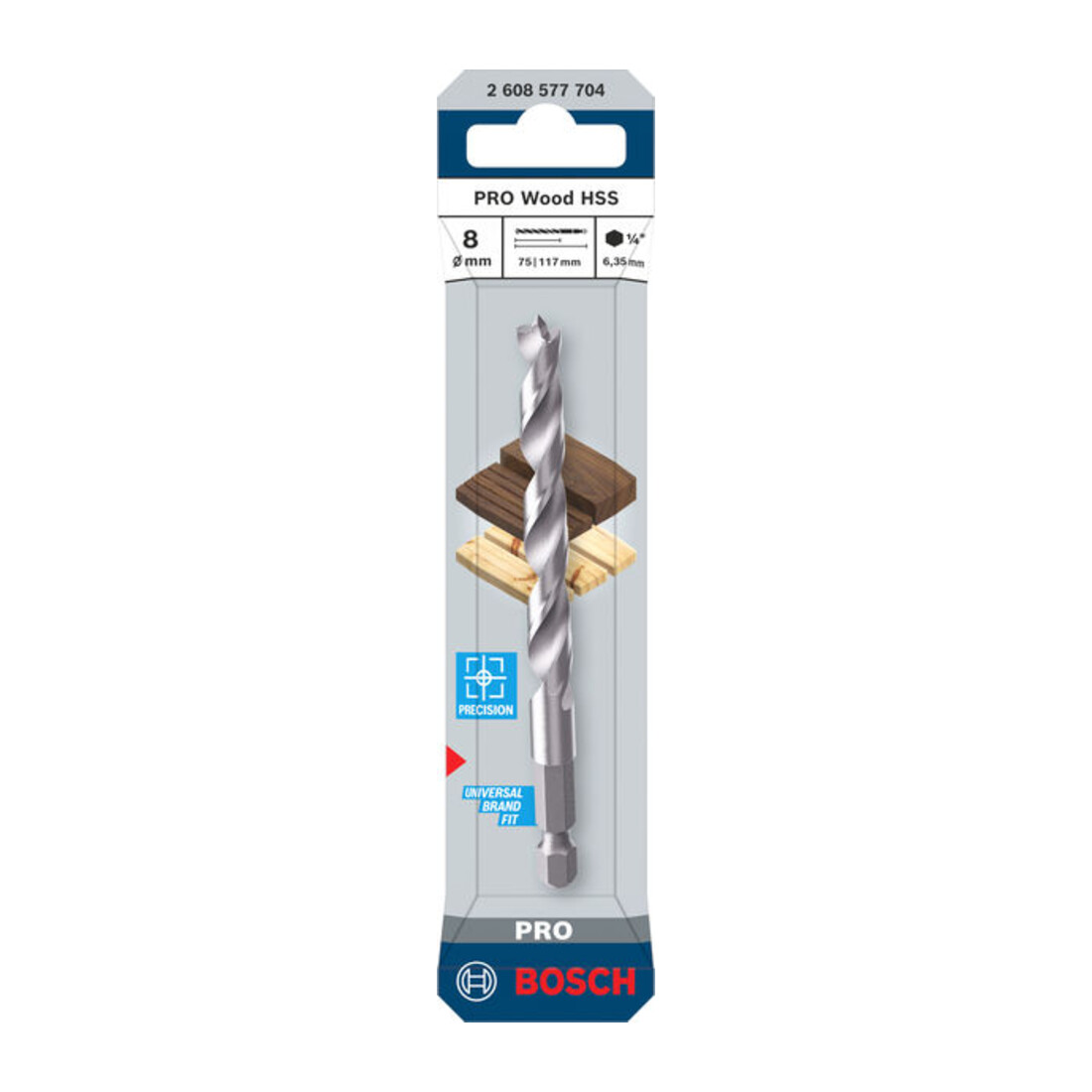 Bosch PRO Foret hélicoïdal HSS bois, 8x75x117 mm