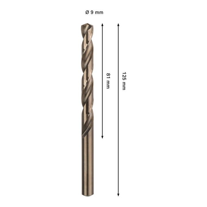 Bosch PRO Foret hélicoïdal HSS-Co acier inoxydable, 9 x 81 x 125 mm
