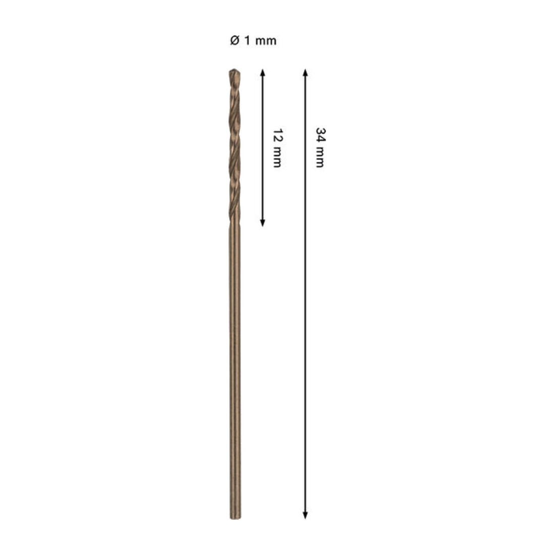 Bosch PRO Foret hélicoïdal HSS-Co en acier inoxydable, 1 x 12 x 34 mm