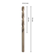 Bosch PRO Foret hélicoïdal HSS-Co en acier inoxydable, 4,2 x 43 x 75 mm-4