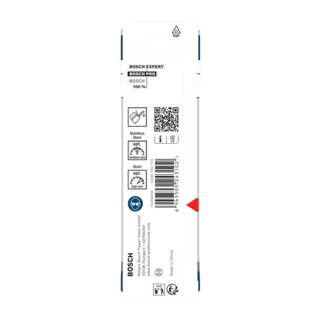 Bosch PRO Foret hélicoïdal HSS-Co en acier inoxydable, 4,8 x 52 x 86 mm