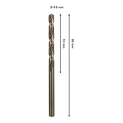 Bosch PRO Foret hélicoïdal HSS-Co en acier inoxydable, 4,8 x 52 x 86 mm-4