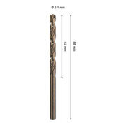 Bosch PRO Foret hélicoïdal HSS-Co en acier inoxydable, 5,1 x 52 x 86 mm-4