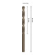 Bosch PRO Foret hélicoïdal HSS-Co en acier inoxydable, 5,2 x 52 x 86 mm