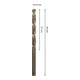 Bosch PRO Foret hélicoïdal HSS-Co en acier inoxydable, 5,5 x 57 x 93 mm