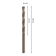Bosch PRO Foret hélicoïdal HSS-Co en acier inoxydable, 5 x 52 x 86 mm-4