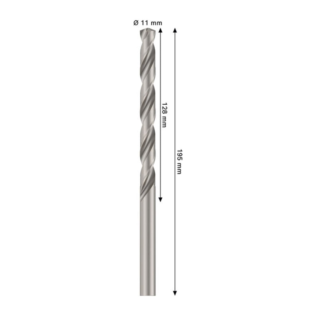 Bosch PRO Foret hélicoïdal HSS-G métal, 11 x 128 x 195 mm