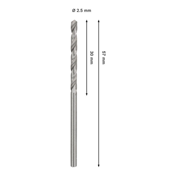 Bosch PRO Foret hélicoïdal HSS-G métal, 2,5 x 30 x 57 mm
