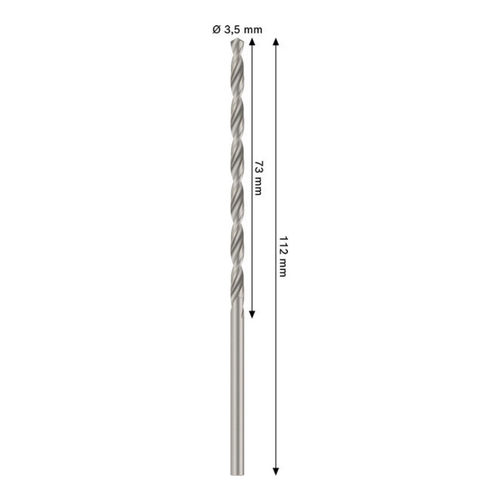 Bosch PRO Foret hélicoïdal HSS-G métal, 3,5 x 73 x 112 mm