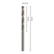 Bosch PRO Foret hélicoïdal HSS-G métal, 4,2 x 43 x 75 mm