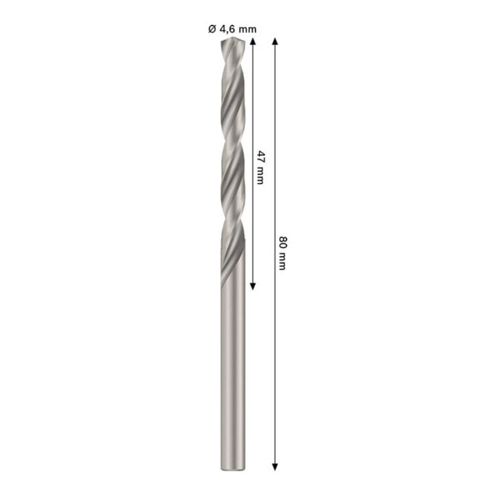 Bosch PRO Foret hélicoïdal HSS-G métal, 4,6x47x80 mm