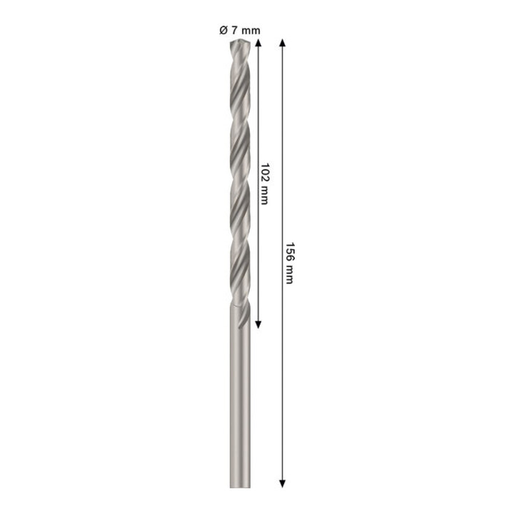 Bosch PRO Foret hélicoïdal HSS-G métal, 7 x 102 x 156 mm