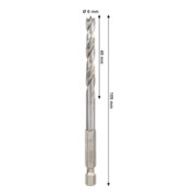 Bosch PRO Foret hélicoïdal HSS pour bois, 6x49x105 mm-4