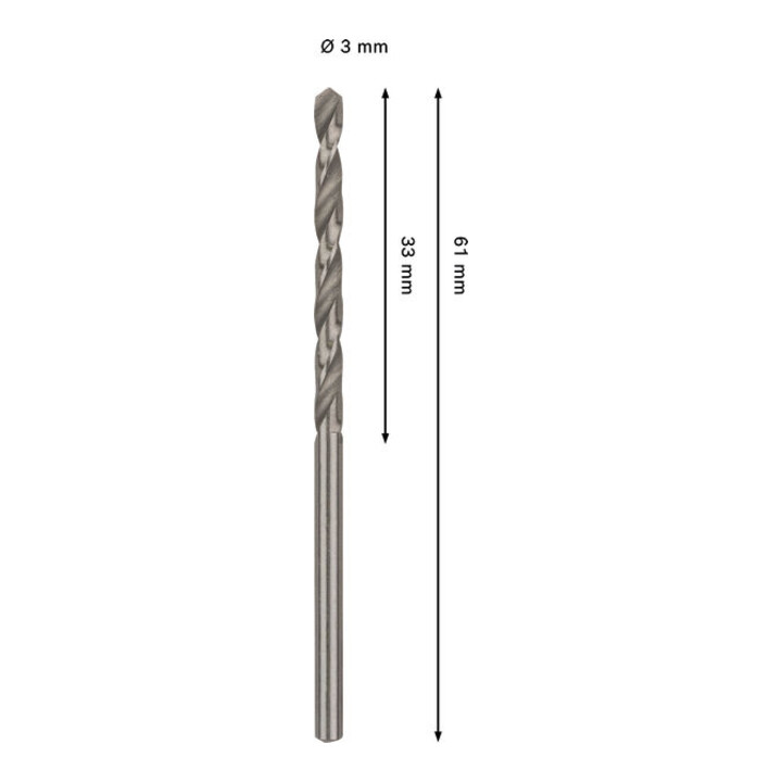 Bosch PRO Foret hélicoïdal métal HSS-G, 3 x 33 x 61 mm