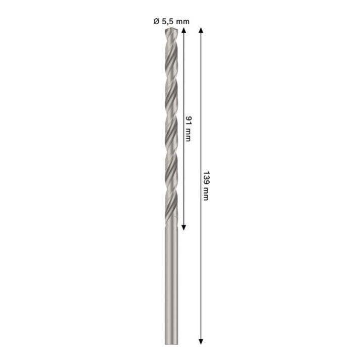 Bosch PRO Foret hélicoïdal métal HSS-G, 5,5 x 91 x 139 mm