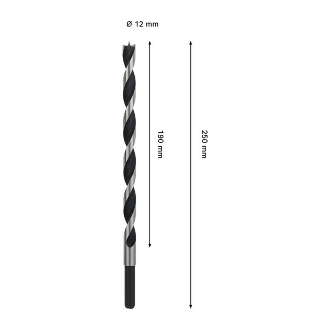 Bosch PRO Foret hélicoïdal pour bois, 12x190x250 mm