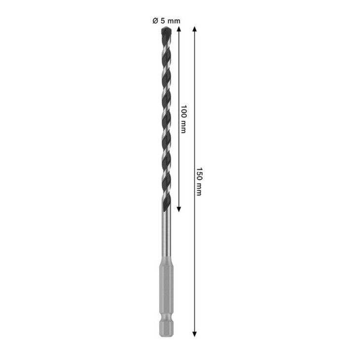 Bosch PRO Foret HEX-5, 5 x 50 x 150 mm