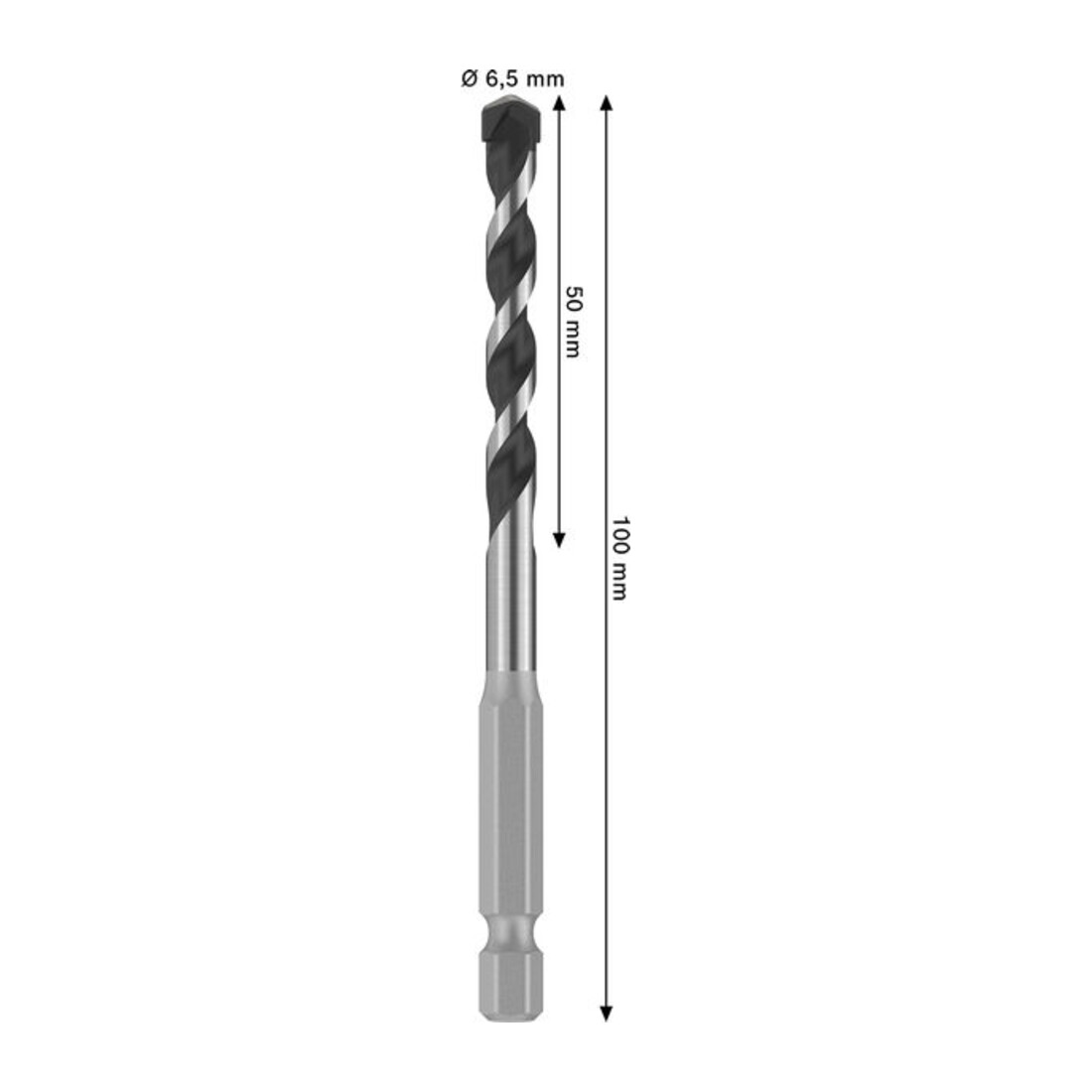 Bosch PRO Foret HEX-5, 6,5 x 50 x 100 mm