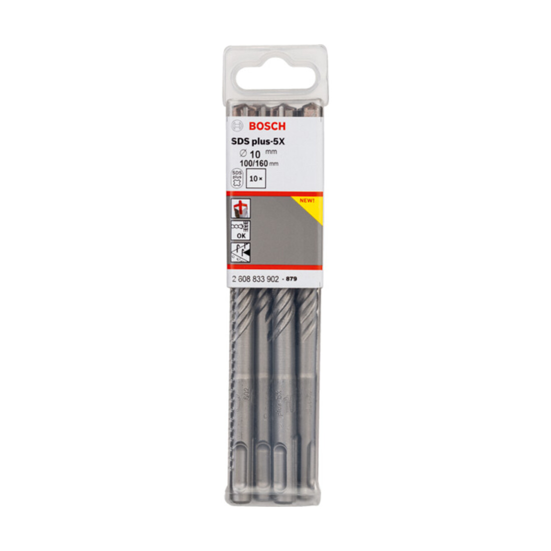 Bosch PRO Forets à percussion SDS plus-5X, 10 x 100 x 160 mm, 10 pcs.