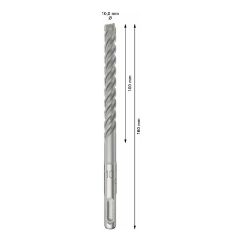 Bosch PRO Forets à percussion SDS plus-5X, 10 x 100 x 160 mm, 10 pcs.