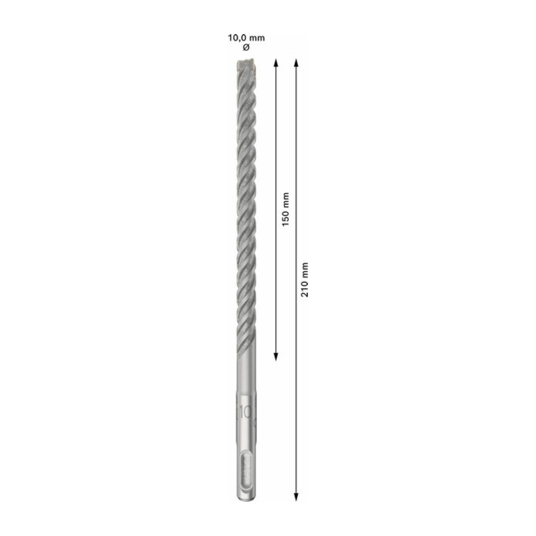 Bosch PRO Forets à percussion SDS plus-5X, 10 x 150 x 210 mm, 10 pcs