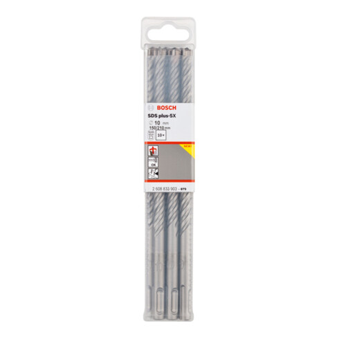 Bosch PRO Forets à percussion SDS plus-5X, 10 x 150 x 210 mm, 10 pcs