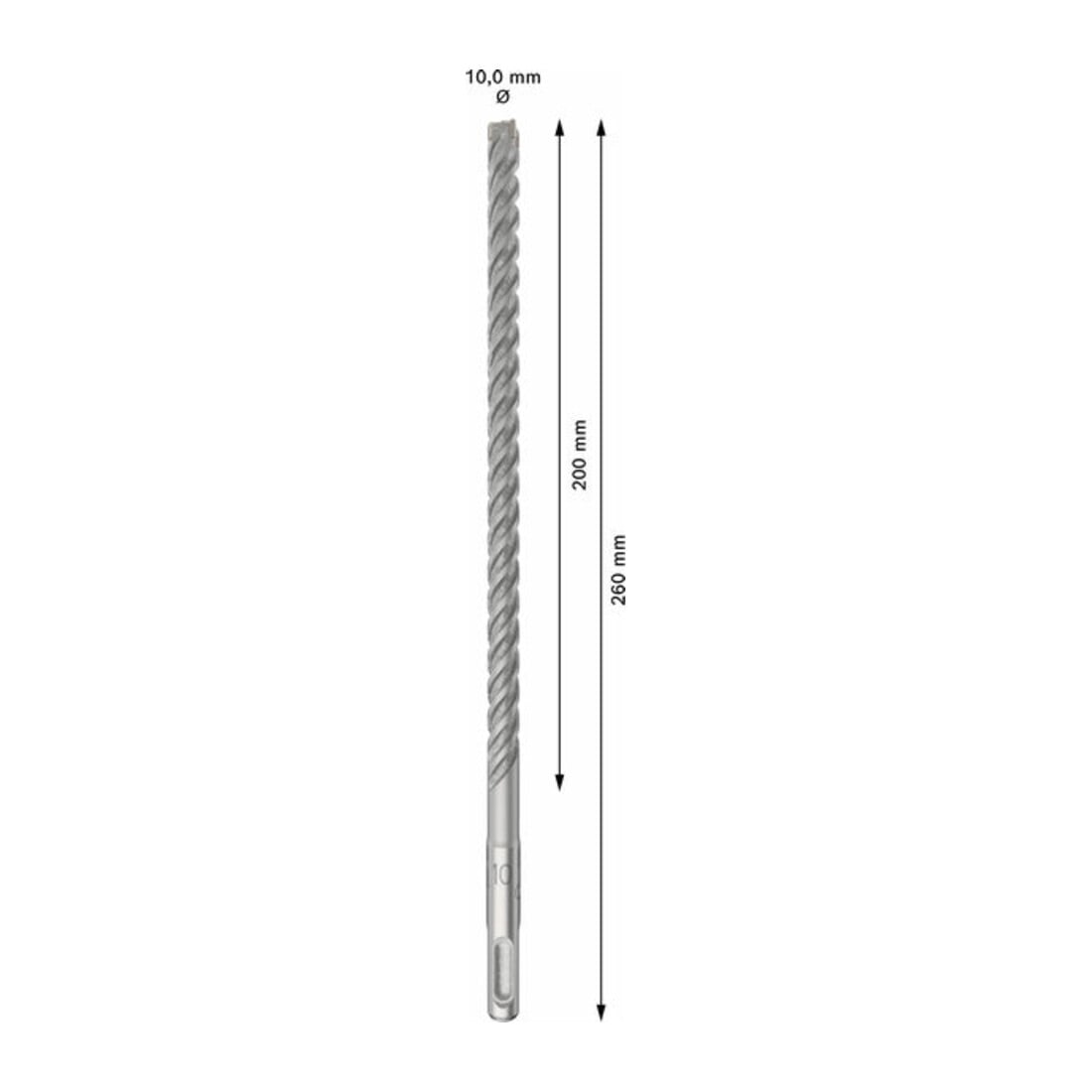 Bosch PRO Forets à percussion SDS plus-5X, 10 x 200 x 260 mm, 10 pcs