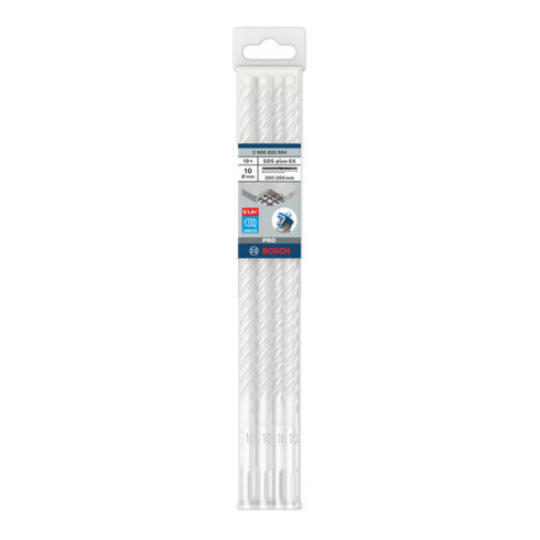 Bosch PRO Forets à percussion SDS plus-5X, 10 x 200 x 260 mm, 10 pcs