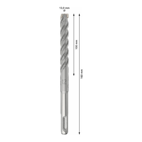 Bosch PRO Forets à percussion SDS plus-5X, 12 x 100 x 160 mm, 10 pcs