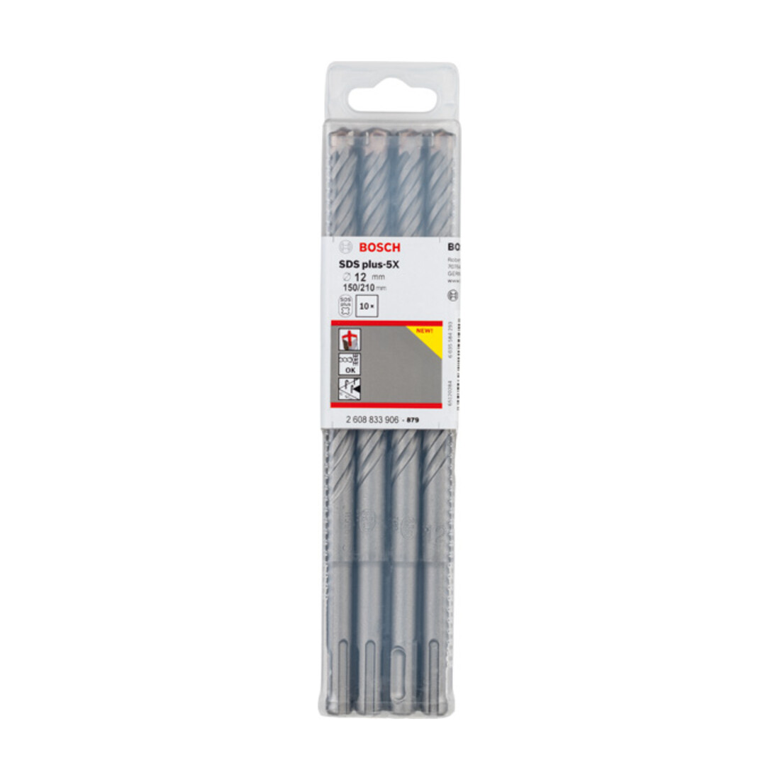 Bosch PRO Forets à percussion SDS plus-5X, 12 x 150 x 210 mm, 10 pcs