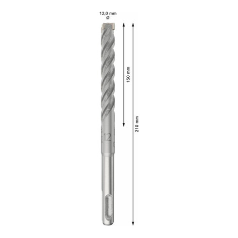 Bosch PRO Forets à percussion SDS plus-5X, 12 x 150 x 210 mm, 10 pcs