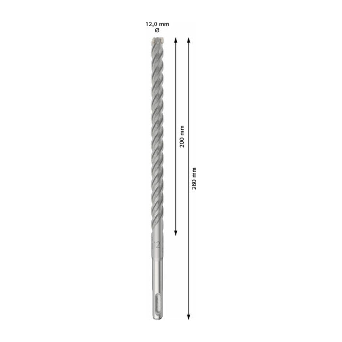 Bosch PRO Forets à percussion SDS plus-5X, 12 x 200 x 260 mm, 10 pcs
