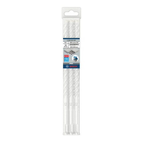 Bosch PRO Forets à percussion SDS plus-5X, 12 x 200 x 260 mm, 10 pcs