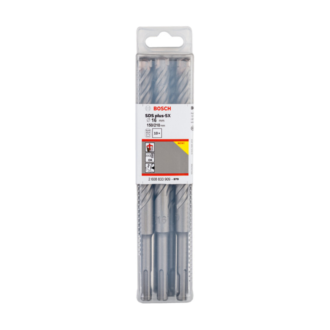 Bosch PRO Forets à percussion SDS plus-5X, 16 x 150 x 210 mm, 10 pcs