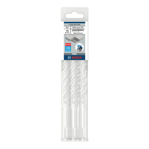 Bosch PRO Forets à percussion SDS plus-5X, 16 x 150 x 210 mm, 10 pcs
