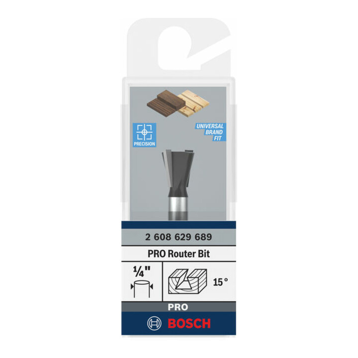 Bosch PRO Fraise à dents, 15°, tige 1/4"