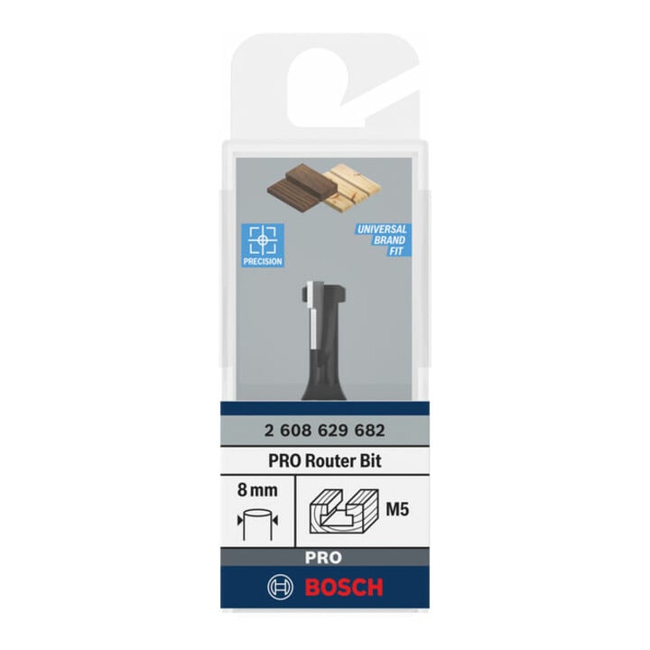 Bosch PRO Fraise à rainure en T, Ø 8,5 x Ø 5,6, tige 8 mm