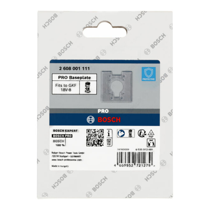 Bosch PRO Grundplatte, quadratisch, 7 x 96 x 96 mm