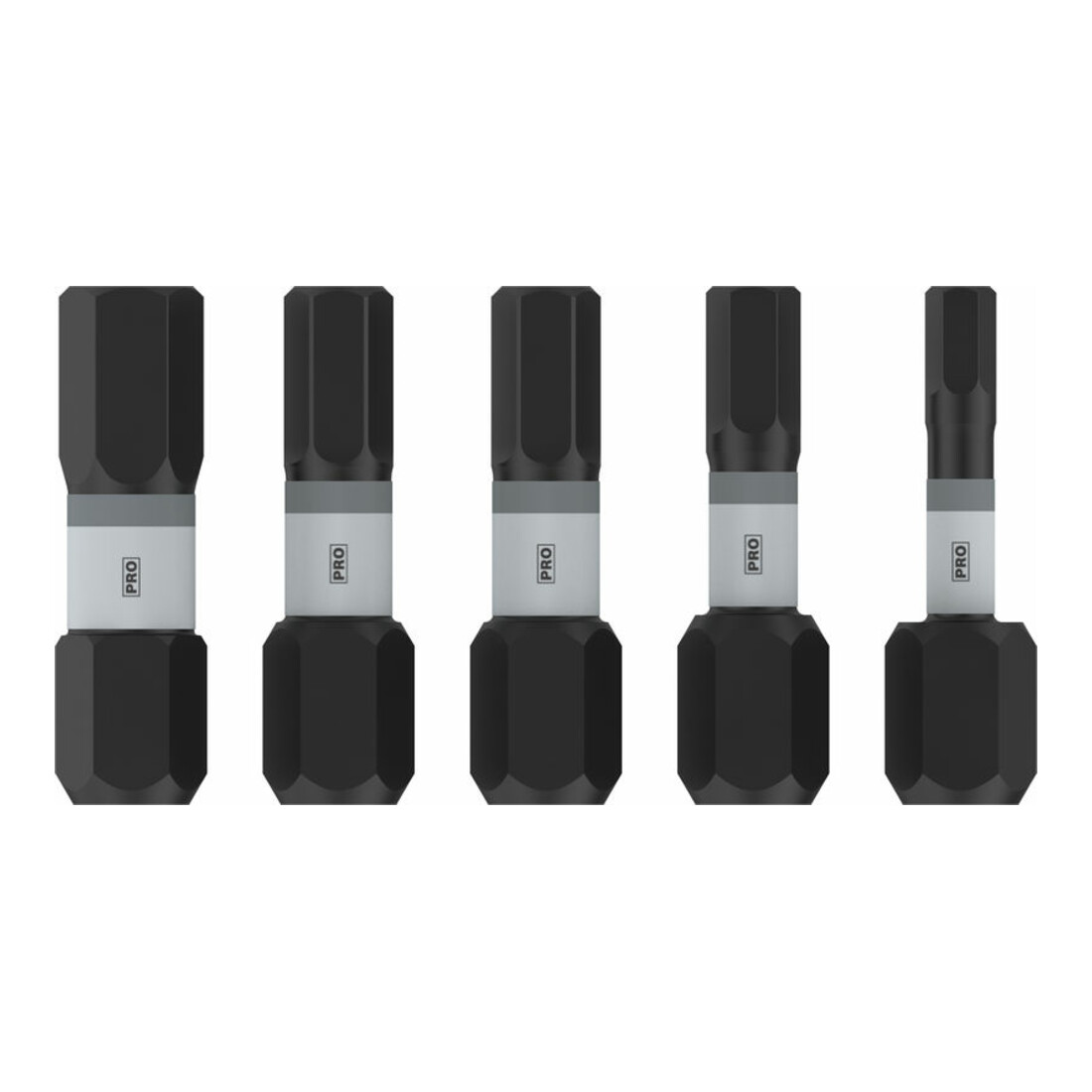 Bosch PRO H Impact Bit Set, H3, H4, 2 x H5, H6, 25 mm, 5-tlg.