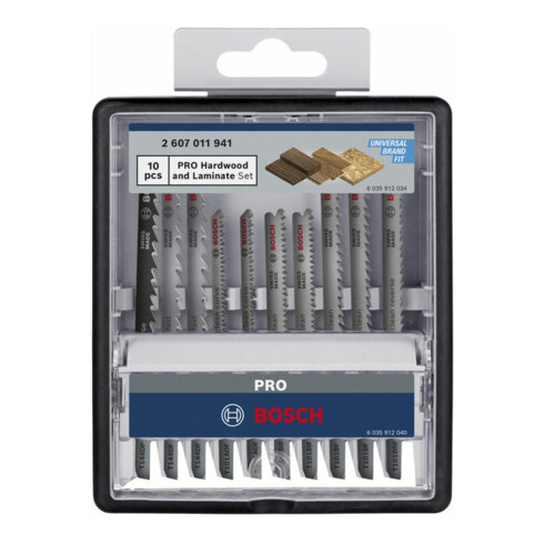 Bosch PRO Hardwood and Laminate Stichsägeblatt Set, 83 mm, 10-tlg.