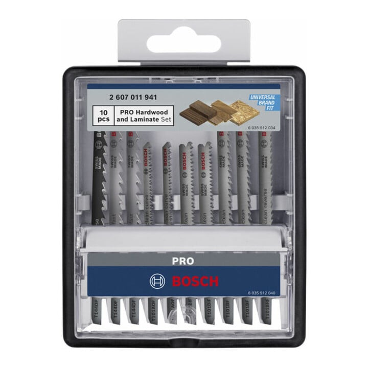 Bosch PRO Hardwood and Laminate Stichsägeblatt Set, 83 mm, 10-tlg.