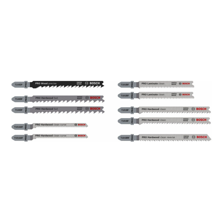 Bosch PRO Hardwood and Laminate Stichsägeblatt Set, 83 mm, 10-tlg.