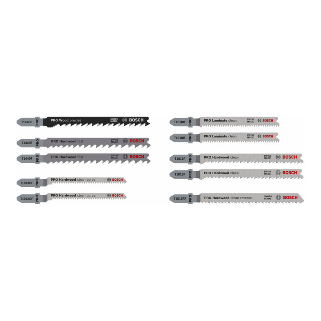 Bosch PRO Hardwood and Laminate Stichsägeblatt Set, 83 mm, 10-tlg.