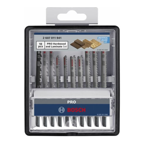 Bosch PRO Hardwood and Laminate Stichsägeblatt Set, 83 mm, 10-tlg.