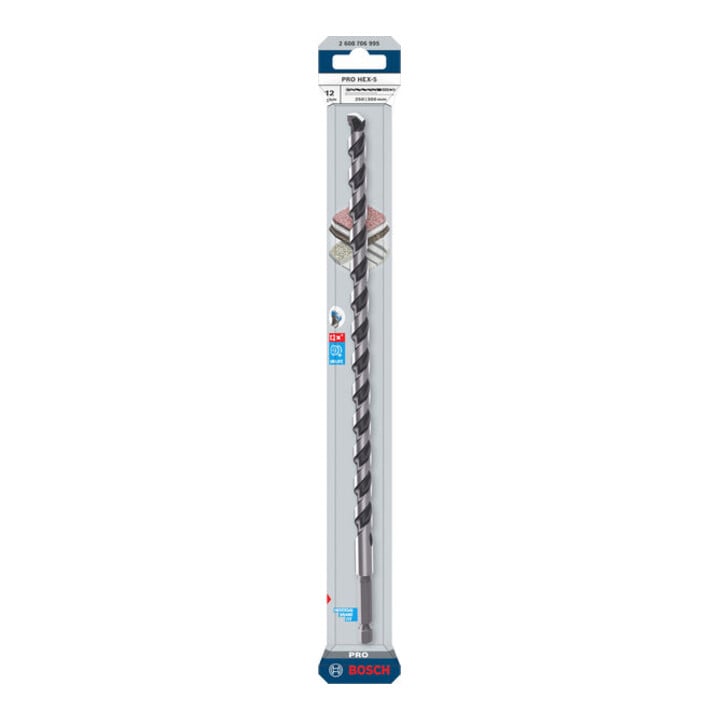 Bosch PRO HEX-5 Bohrer, 12 x 250 x 300 mm