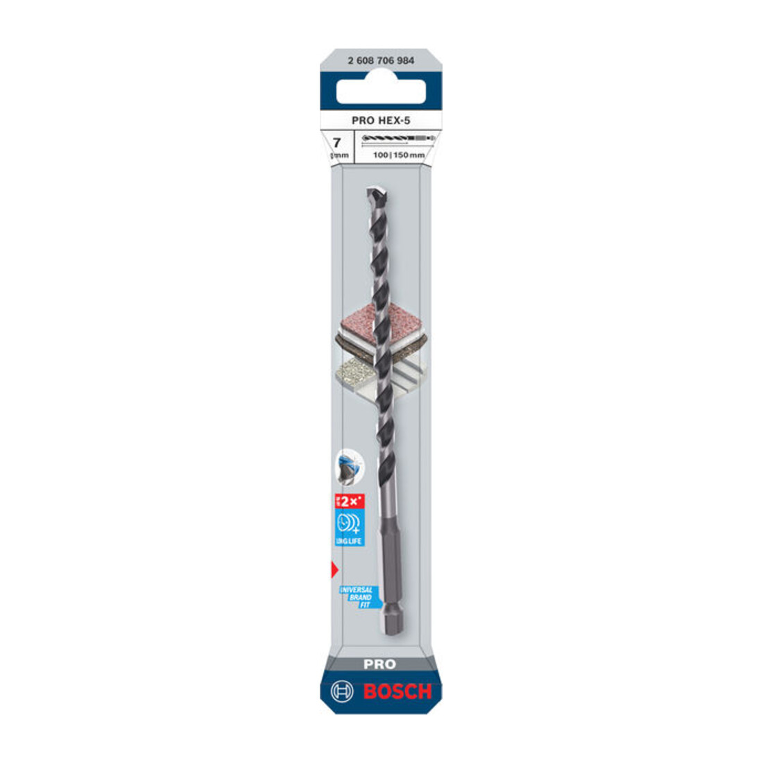 Bosch PRO HEX-5 Bohrer, 7 x 100 x 150 mm