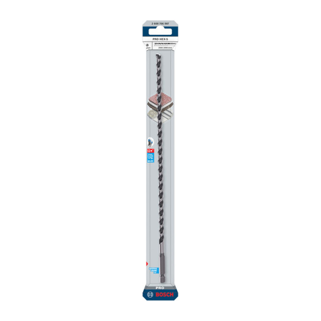 Bosch PRO HEX-5 Bohrer, 8 x 250 x 300 mm