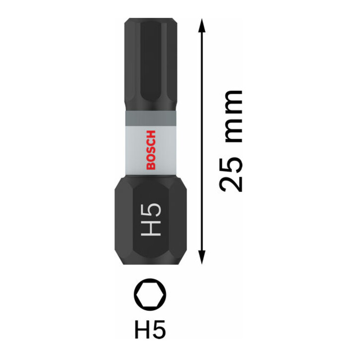 Bosch PRO Hex Impact Bit, H5, 25 mm, 2-tlg.